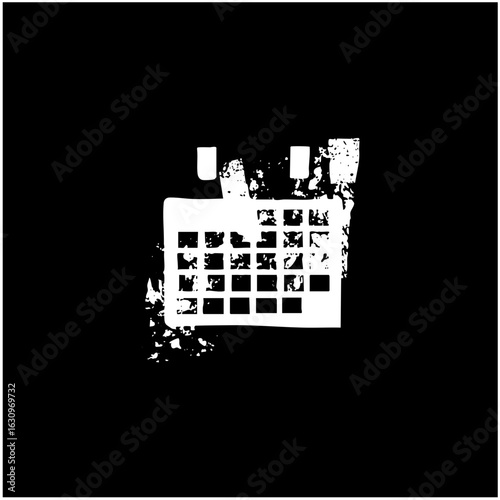 Vector Distressed calendar displays a monthly view with marked dates.