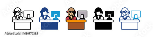 Customer Service Desk multiple icon