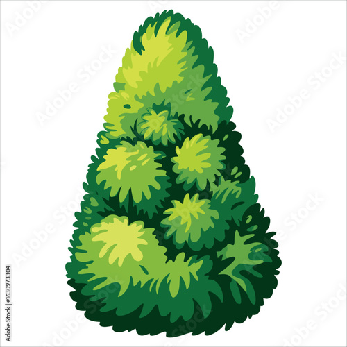 Fresh green bush thriving in a park environment representing nature freshness clean air and ideal for environmental landscaping and garden themed projects