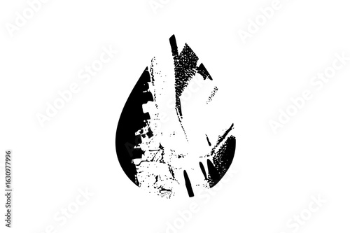 Vector Abstract broken circle with dynamic lines.