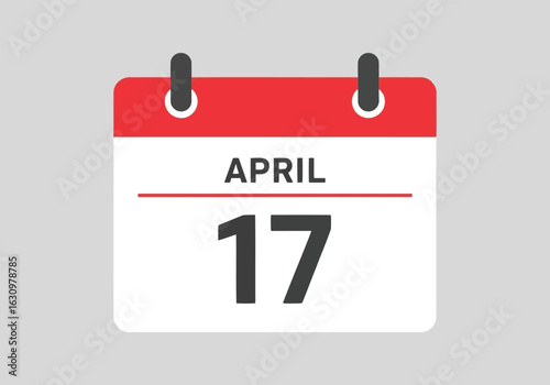 Calendar Page Showing April 17th date