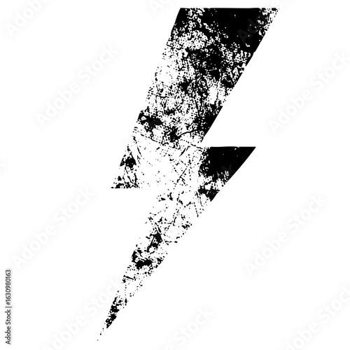 Vector Distressed lightning bolt vector .