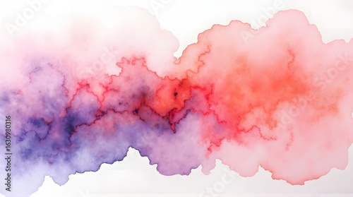 Abstract Watercolor Wash Texture in Red Purple Hues