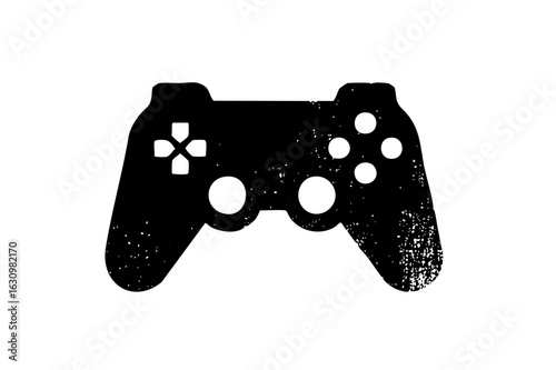 Vector Black gamepad with circular buttons