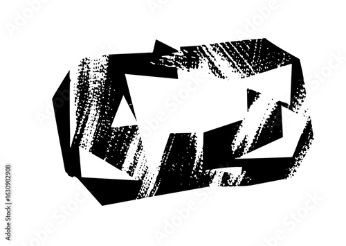 Vector Abstract geometric featuring a fragmented letterform.