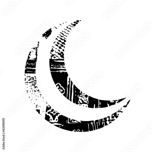 Vector Distressed power symbol conveys energy and disconnection.
