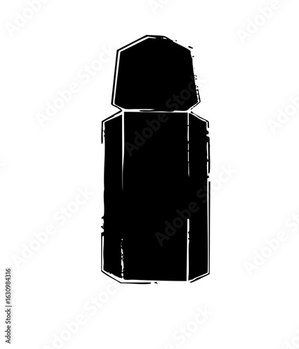 Vector Abstract hooded figure in black