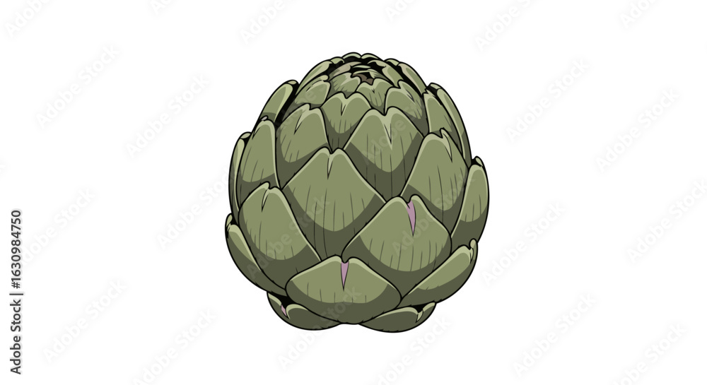 Fototapeta premium fresh artichoke illustration perfect for culinary or health blogs