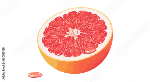 juicy grapefruit half vibrant citrus for refreshing designs