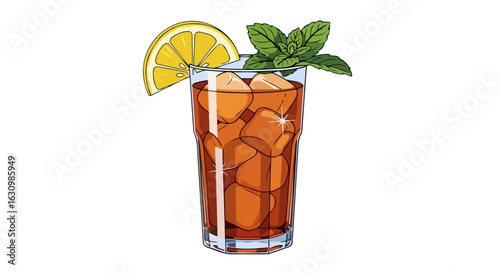 refreshing iced tea perfect summer drink for websites and menus