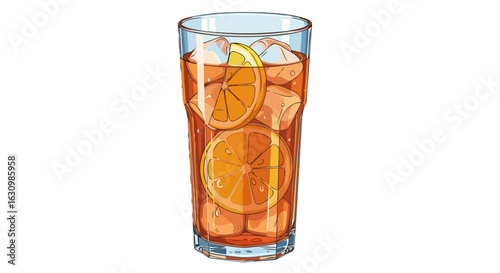 refreshing iced tea perfect summer beverage illustration