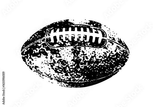 Vector Distressed of an American football.