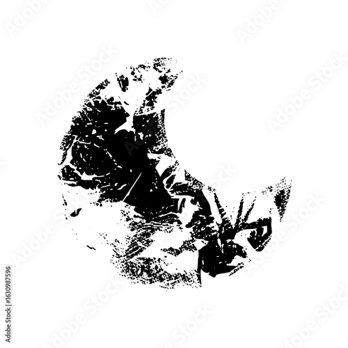 Vector Abstract portrait of a person with textured brushstrokes.