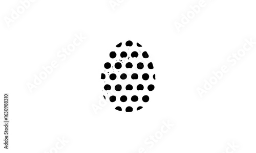Vector Abstract dotted egg shape .