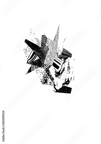 Vector Abstract of colliding wine glasses with splashing liquid.