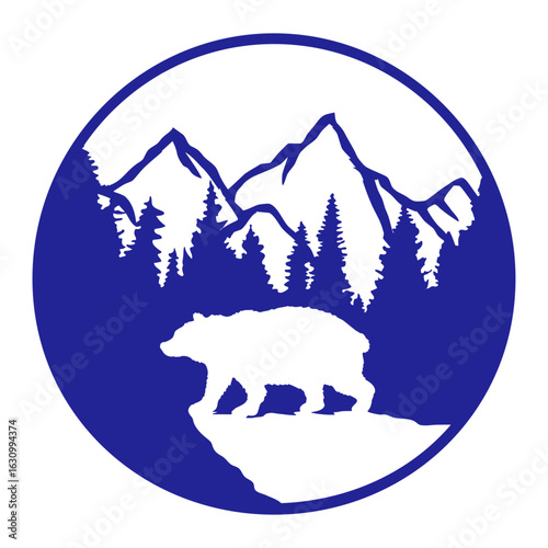 Grizzly Bear Wilderness Mountains Forest Nature Cliff Round