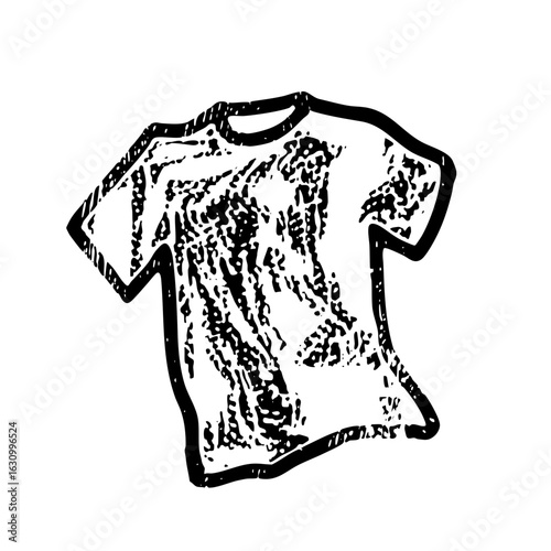Vector of a crumpled t-shirt.