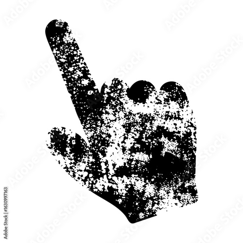 Vector Distressed pointing hand .
