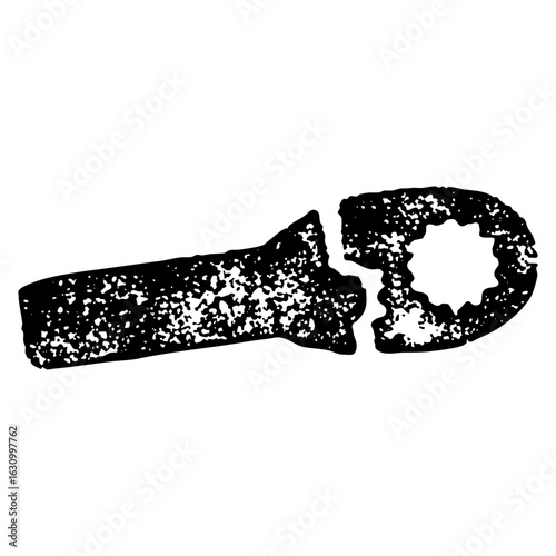 Vector Abstract buckle with a rounded loop .