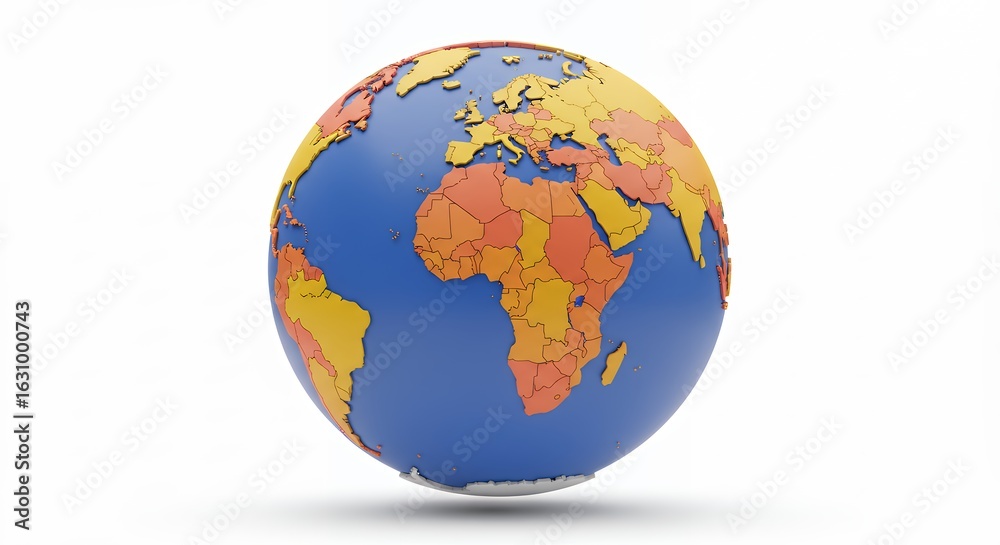 Fototapeta premium Colorful educational earth globe