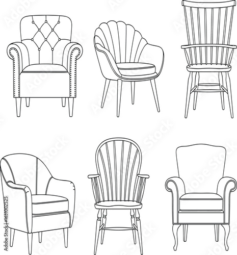 Elegant chair designs, modern furniture, stylish seating, wooden chair, upholstered chair, armchair, home decorative style, vintage chair, contemporary look, lounge chair, dining room, 