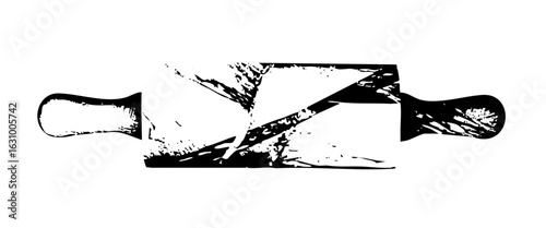 Vector Abstract rolling pin and star .