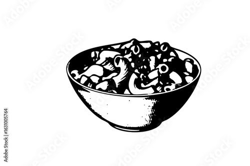 Vector Bowl of mixed ingredients
