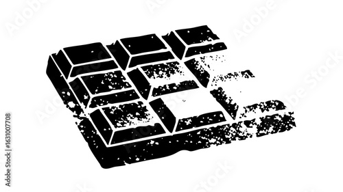 Vector Geometric blocks construct an abstract architectural form.