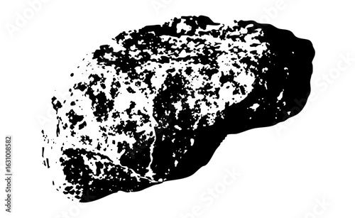 Vector Abstract rock formation with textured surface.