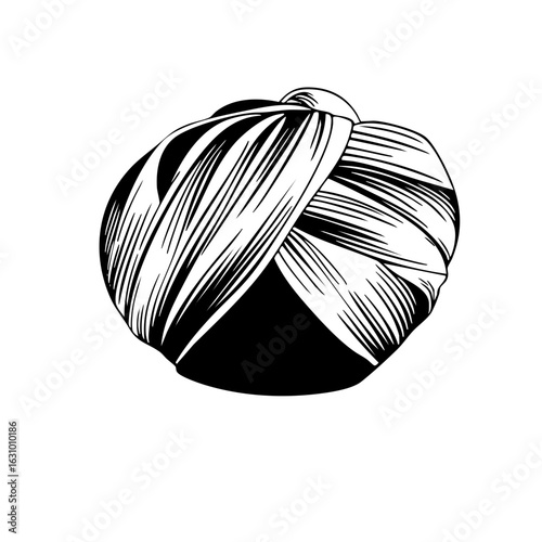 Vector Detailed of a traditional turban headwear.