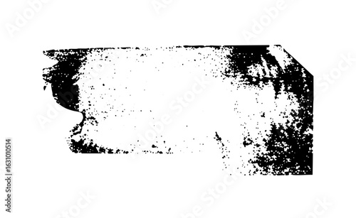 Vector Abstract Montana Silhouette with Rough Edges