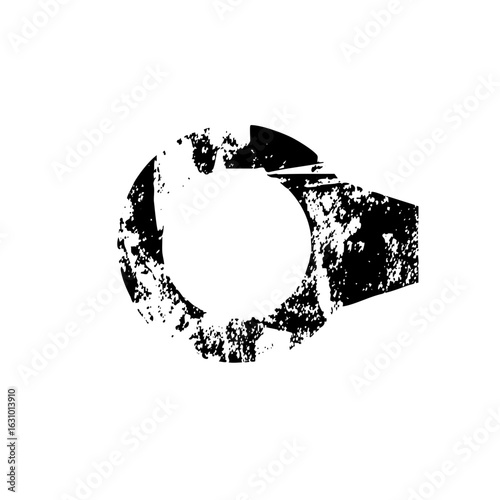 Vector Abstract distressed circular element.