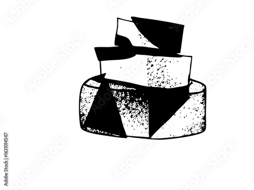 Vector Festive gift box with ribbon
