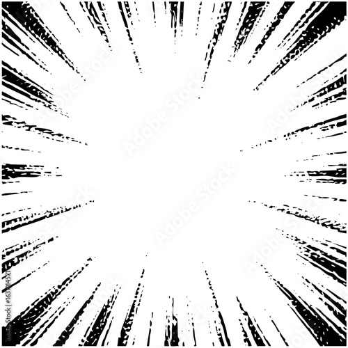 Vector Dynamic radial burst with textured lines.