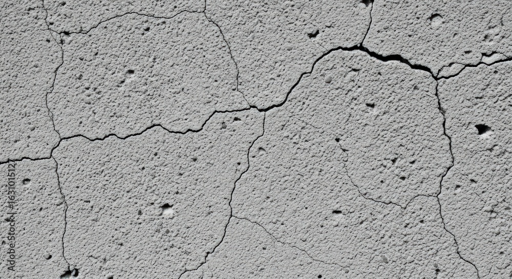 Obraz premium Concrete Wall Texture with Cracks, Damaged Surface