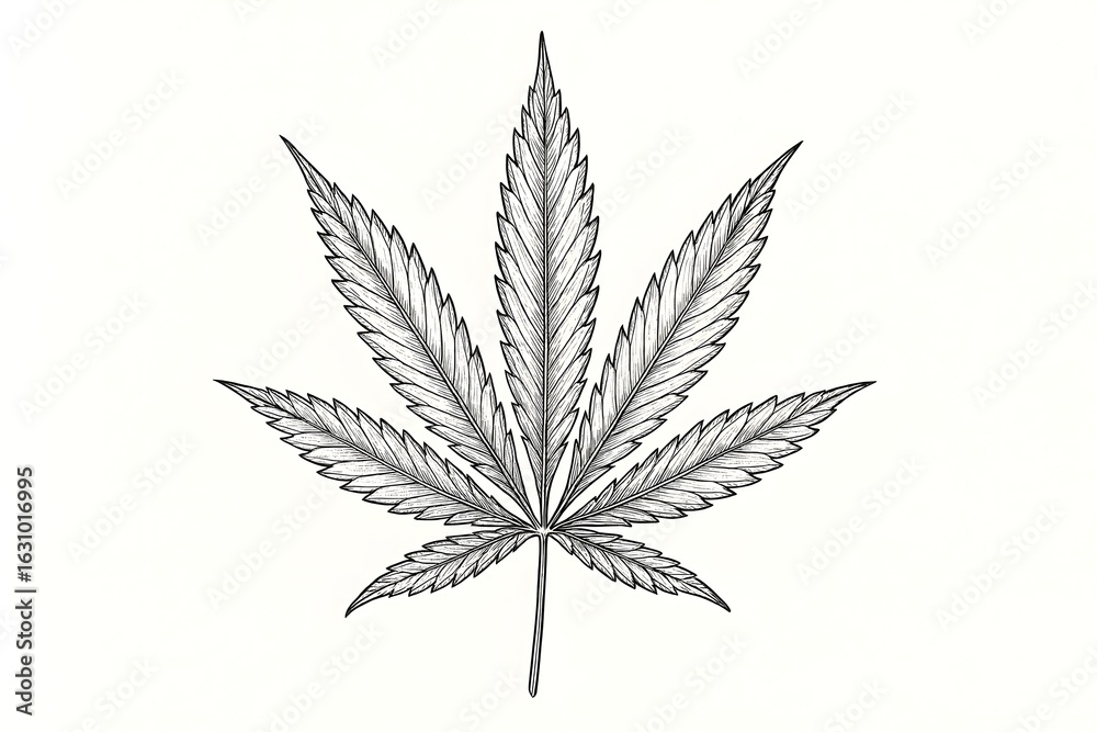 Fototapeta premium Cannabis Leaf Illustration