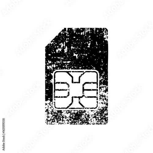 Vector Detailed vector of a communication chip card.