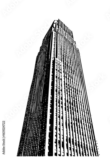 Vector Dramatic skyscraper showcases modern architectural .