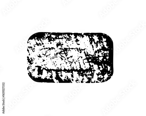 Vector Distressed rectangular shape with a rough textured surface.