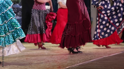 Colorful costumes at flamenco festival