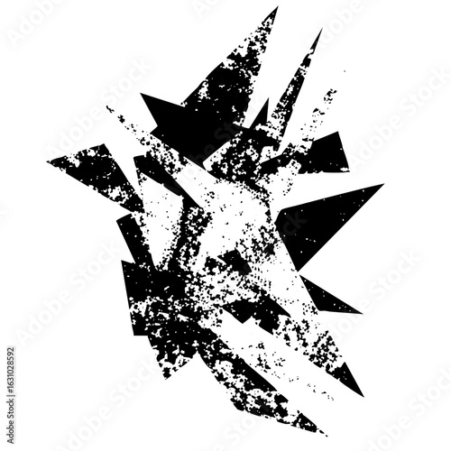 Vector Abstract shattered arrows .