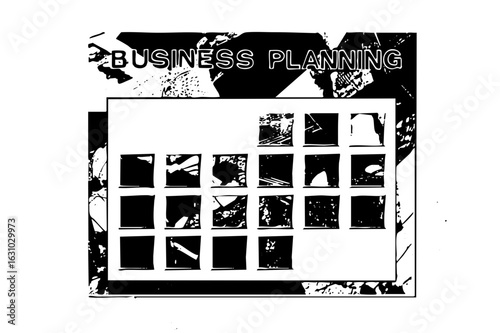 Vector Business planning calendar with abstract shapes