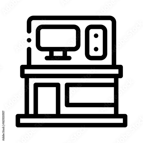 electronic store line icon