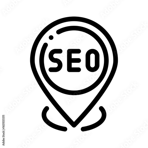 local SEO line icon