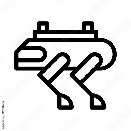 robot dog line icon