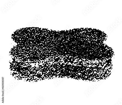 Vector Abstract black textured brushstroke element.