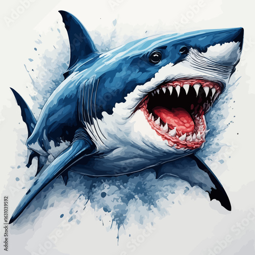 Angry Shark Logo Design Very cOOL