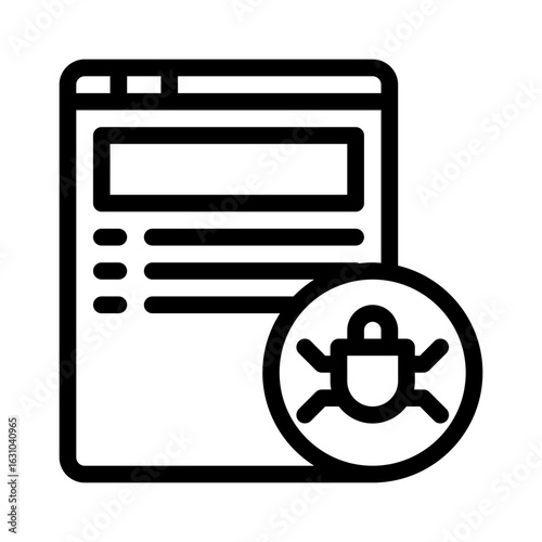 debugging line icon