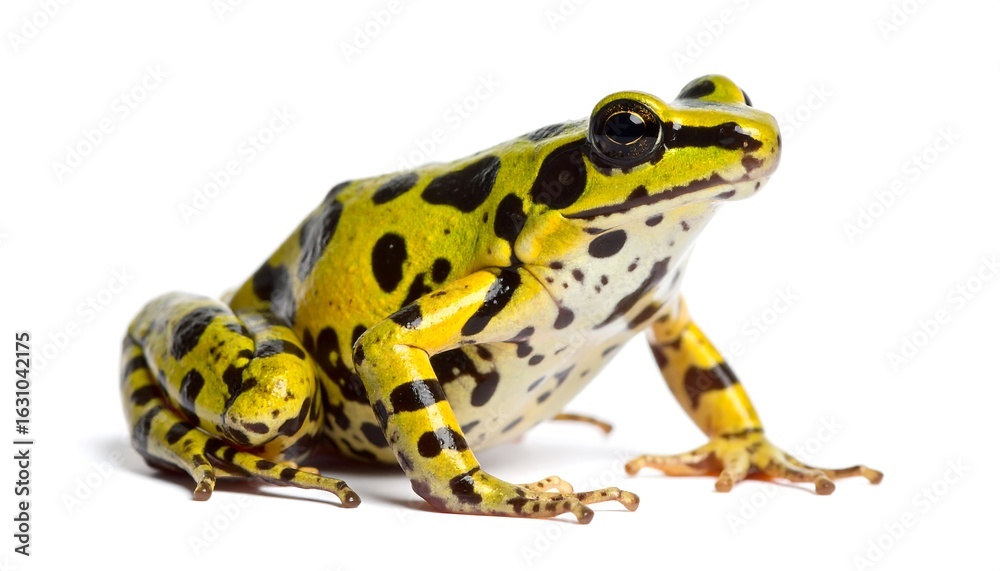 Fototapeta premium Colorful frog, vibrant patterns