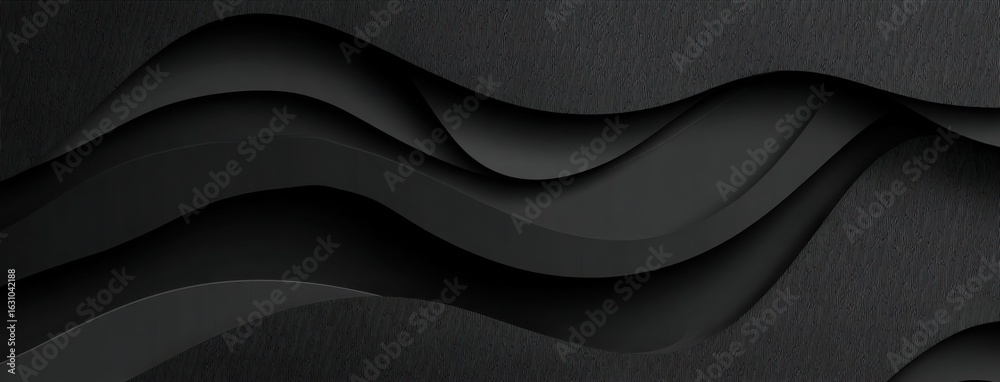 Fototapeta premium abstract dark waves form a layered abstract background, perfect for elegant branding, modern interfaces, or minimalist presentations.